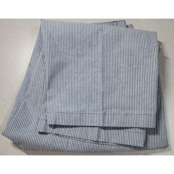 Riders By Lee Blue White Striped Cropped Pants 14M Lightweight Slashed Pockets - Picture 5 of 6